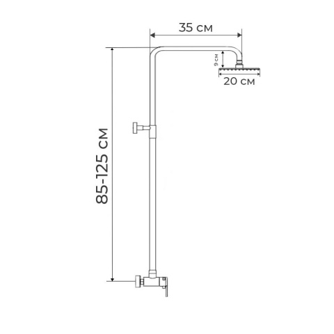 Sprchový sloup s baterií EKA-003-J | EKA-003-J